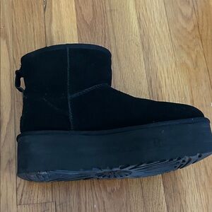 Ugg Mini Platform Women's Black Suede Ankle Boots